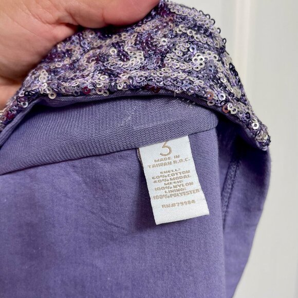 By Chicos Shimmering Lavender Sequin Tank Top in Lavander Size 3 / US XL - Picture 6 of 9